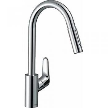 Grifo de cocina Hansgrohe Focus M41 240 sBox con rociador cromado y función de 2 chorros