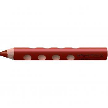 LYRA Groove Triple 1 Caja de cartón con 6 lápices de colorear, Venetian Red