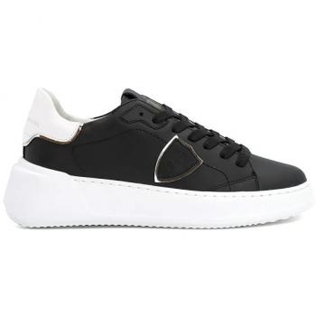 Philippe Model Women's Black Tres Temple Low Top Sneakers Size 7 US