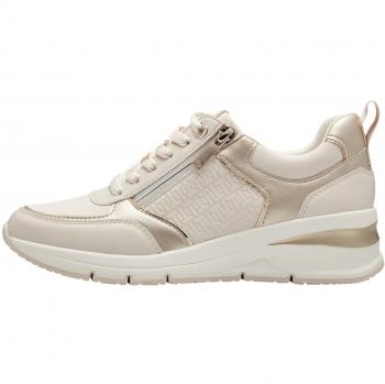 Zapatillas Tamaris Mujer Beiges con Reißverschluss, Modelo 23721, Sneaker de Ocio