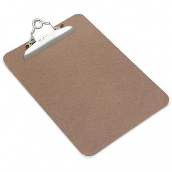 Rapesco 1402 Heavy Duty Hardboard Clipboard, A5, Brown