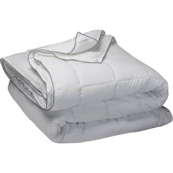 Pikolin Home Natural - Relleno nórdico de plumón de oca 96%, 100% algodón, cuatro estaciones, dúo 100 + 150 gr/m², 240 x 260 cm, cama 180 cm