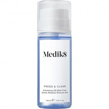 Medik8 Press & Clear Exfoliating Tonic with 2% BHA and Salicylic Acid, Gentle-Release Formula, 150 ml
