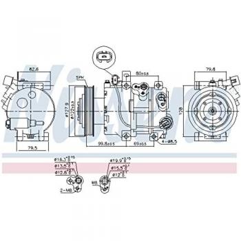 Compresor de aire acondicionado NISSENS 890423 para i40 CW (VF) i40 (VF)