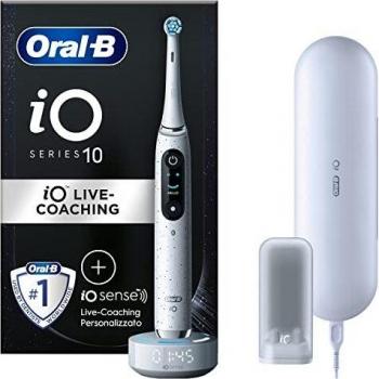 Oral-B iO Series 10 Electric Toothbrush Stardust White with 7 Cleaning Modes