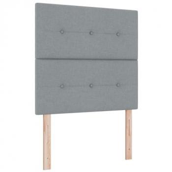 Cabecero LED Gris Claro 100 cm Tela Diseño Moderno Montaje en Pared