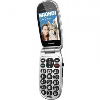 Teléfono Brondi Amico Comfort Negro Opaco Dual SIM 2.8 para Personas Mayores con Táctil SOS y Bluetooth