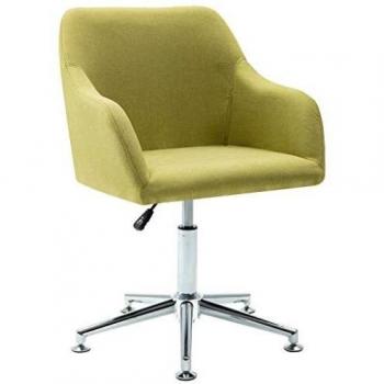 vidaXL Silla de Oficina Giratoria de Tela Tapizada Mobiliario Ergonómica Interiores Duradera y Resistente Práctica Ligera con Diseño Elegante Verde