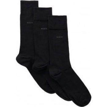 Pack de 3 Pares de Calcetines Negro BOSS para Hombre