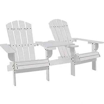 vidaXL Garden Adirondack Chair Solid Fir Wood White
