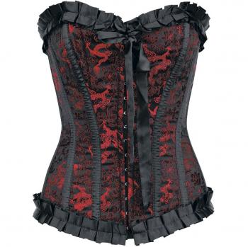 Burleska Corsé Lily Hook Red Dragon Corsé negro/rojo L