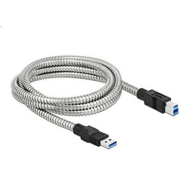 Cable USB 3.2 Gen 1 Tipo A a Tipo B con funda metálica de 2 m