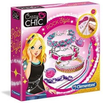 Clementoni- Brazaletes Rock Juego Creativo para Niños, Multicolor
