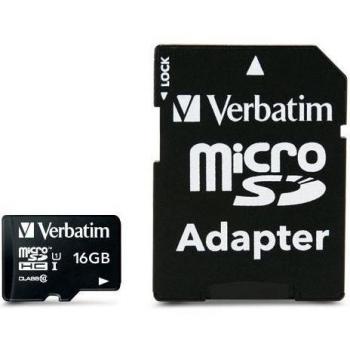 Verbatim Premium 16GB MicroSDHC Card Class 10 with Adapter
