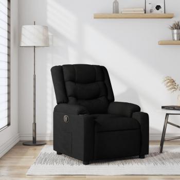 Sillón reclinable de tela negro Vidaxl Negro