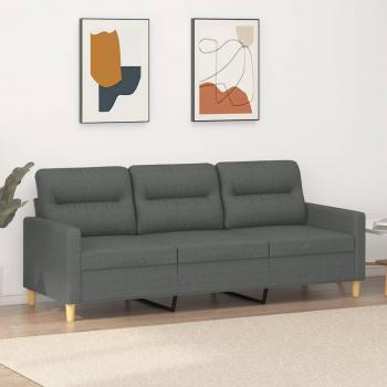 Sofá de 3 plazas en tela gris claro 180 cm Vidaxl
