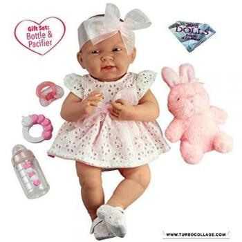 JC TOYS- Muñecos bebé, Color Blanco