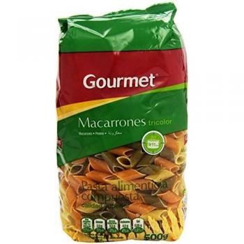 Gourmet - Macarrones tricolor - Pasta alimenticia compuesta - 500 g