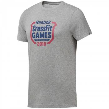 Reebok CF Games Crest tee Camiseta, Hombre, Gris
