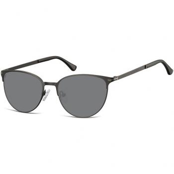Cat Eye Full Rim Metal Men's Prescription Sunglasses Black Size 52 - SmartBuy Collection