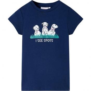 Camiseta infantil azul marino 128