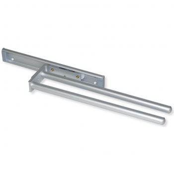 EMUCA - Toallero Extensible 2 Brazos, Colgador de Toallas para baño o Cocina de Aluminio anodizado Mate, 440mm de Largo