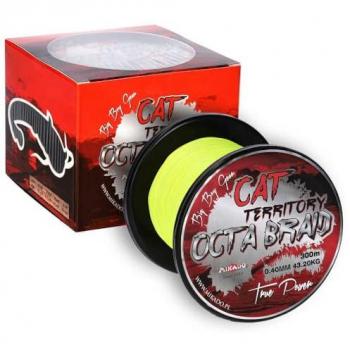 Línea Trenzada Mikado Cat Territory Octa 0.50mm/53.3Kg/300M - Fluo Amarillo