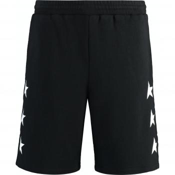 Golden Goose Men's Diego Star Logo Cotton Bermuda Shorts - Black Size S