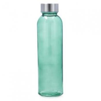 Botella de Transporte QUID SARAO de Vidrio 0,60L en Gris Mate, fácil de limpiar, reciclable, ecológica, 100% higiénica, transportable y fabricada con material 100% saludable