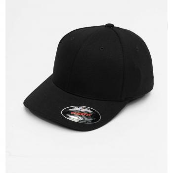 Flexfit Double Jersey Black Fitted Cap