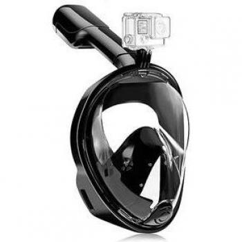 Máscara de snorkel con tubo y soporte para cámara talla L/XL