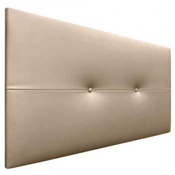 Cabecero de Cama Tapizado en Polipiel Champán AQUALINE Pro 105x50cm con Botones para Camas de 70/80/90/105 cm