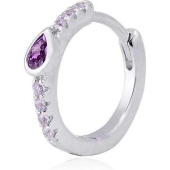 Ear Candy - Piercing de aro Gisele de plata bañado en rodio
