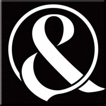 Imán de nevera Ampersand Of Mice And Men, tamaño único, negro/blanco