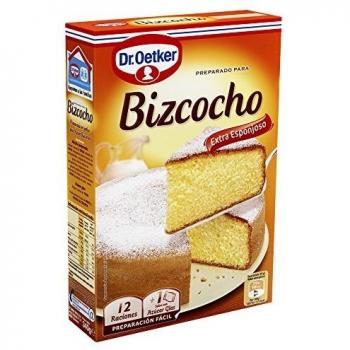 DR. OETKER Bizcocho Casero | Preparado para Bizcocho Casero y Esponjoso - Estuche con Mezcla Preparada para Bizcocho Casero 340g + 1 Sobre de Azúcar Glas 10g