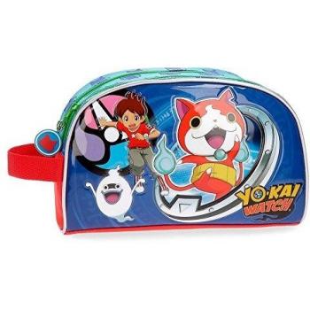 Yokai Watch Neceser Dos Compartimentos Adaptable Azul 26x16x12 cms Microfibra con frontal en PVC