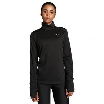 Sudadera Puma Micro Fleece 1/2 Zip Jersey Negro Puro Blanco Mujer L