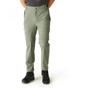 Regatta Men's Travel Light Zip-Off Packaway Trousers - Water-Repellent Agave Green, Size 33 R