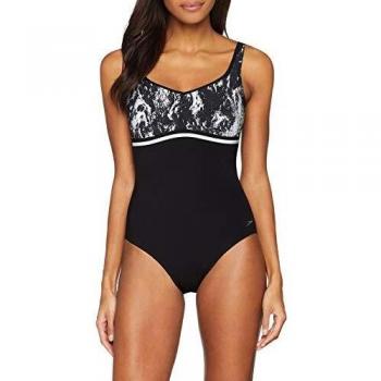 Speedo Contourluxe Printed 1 Piece Bañador de Natación para Mujer Negro (Talla 48)