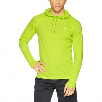 Outdoor Research Sudadera con Capucha Hombre Echo lemongrasss/Pewter, tamaño Medium