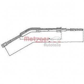 Cable de freno de mano METZGER 10.715 para Volkswagen Coccinelle, freno de estacionamiento trasero izquierdo y derecho