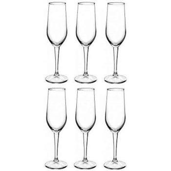 Set de 6 copas de cristal transparente para champagne Riserva 205 ml Bormioli Rocco