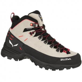 Salewa Alp Mate Winter Mid Waterproof Hiking Boots for Women (Oatmeal/Black)