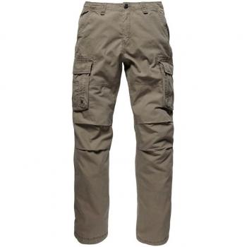 Pantalones Vintage Industries Reef Verde Marrón Talla S