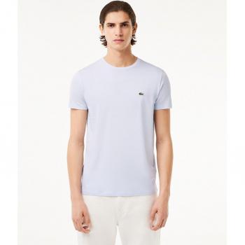 Camiseta de hombre Lacoste en color azul confeccionada en suave algodón Pima