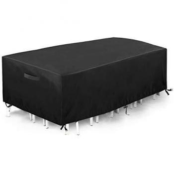 king do way Funda Mesa Jardin 230x165x80 cm,Conjuntos de Muebles Cubierta Impermeable para Sofa de Jardin, al Aire Libre, Patio, Plazas Funda para Sofa de Esquina, 420D, in PVC
