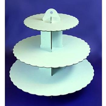 3 Tier White Cupcake Stand