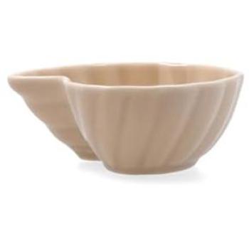 Bol de Porcelana Beige Aura Stela 12,5x11,5x5cm con Relieve, Apto Microondas y Apilable