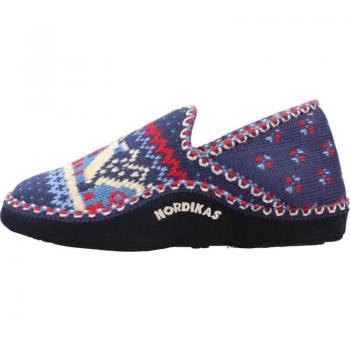 Zapatillas de hogar para mujer Nordikas Cabana Classic, color azul, modelo clásico