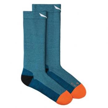 Calcetines Salewa MTN TRN AM Crew azul turquesa naranja 45-47